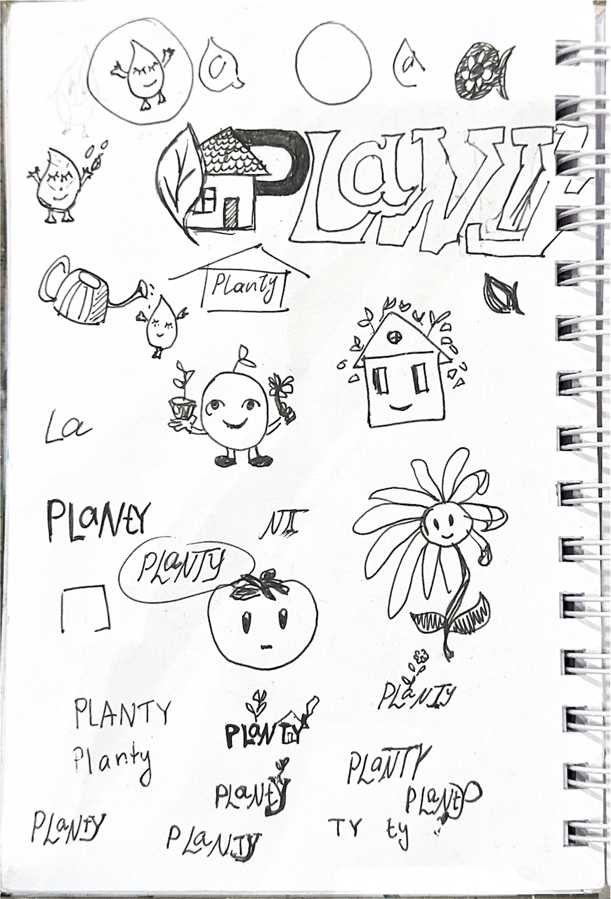 Planty brand sketch exploration