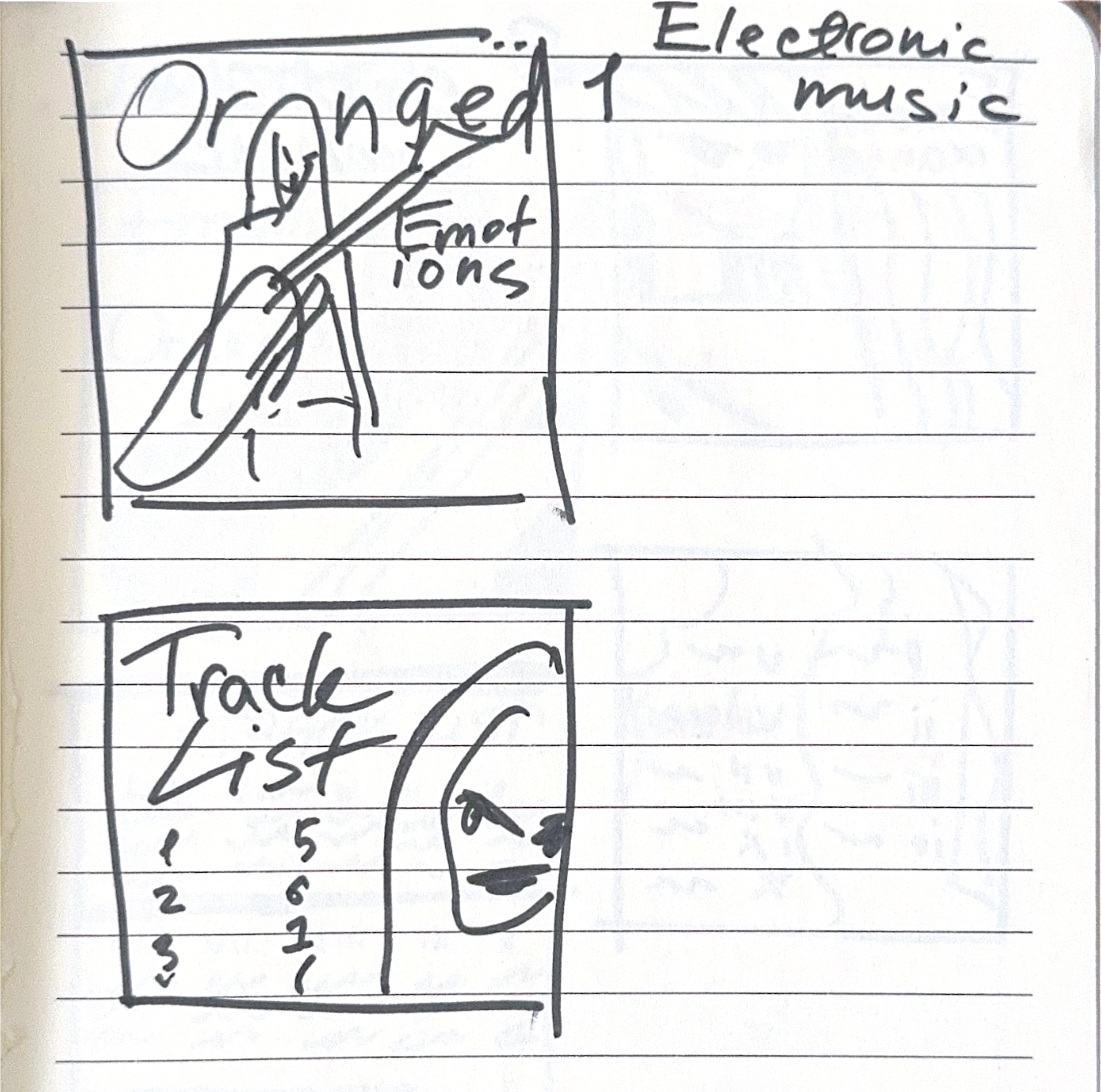 Oranged vinyl cover sketch one