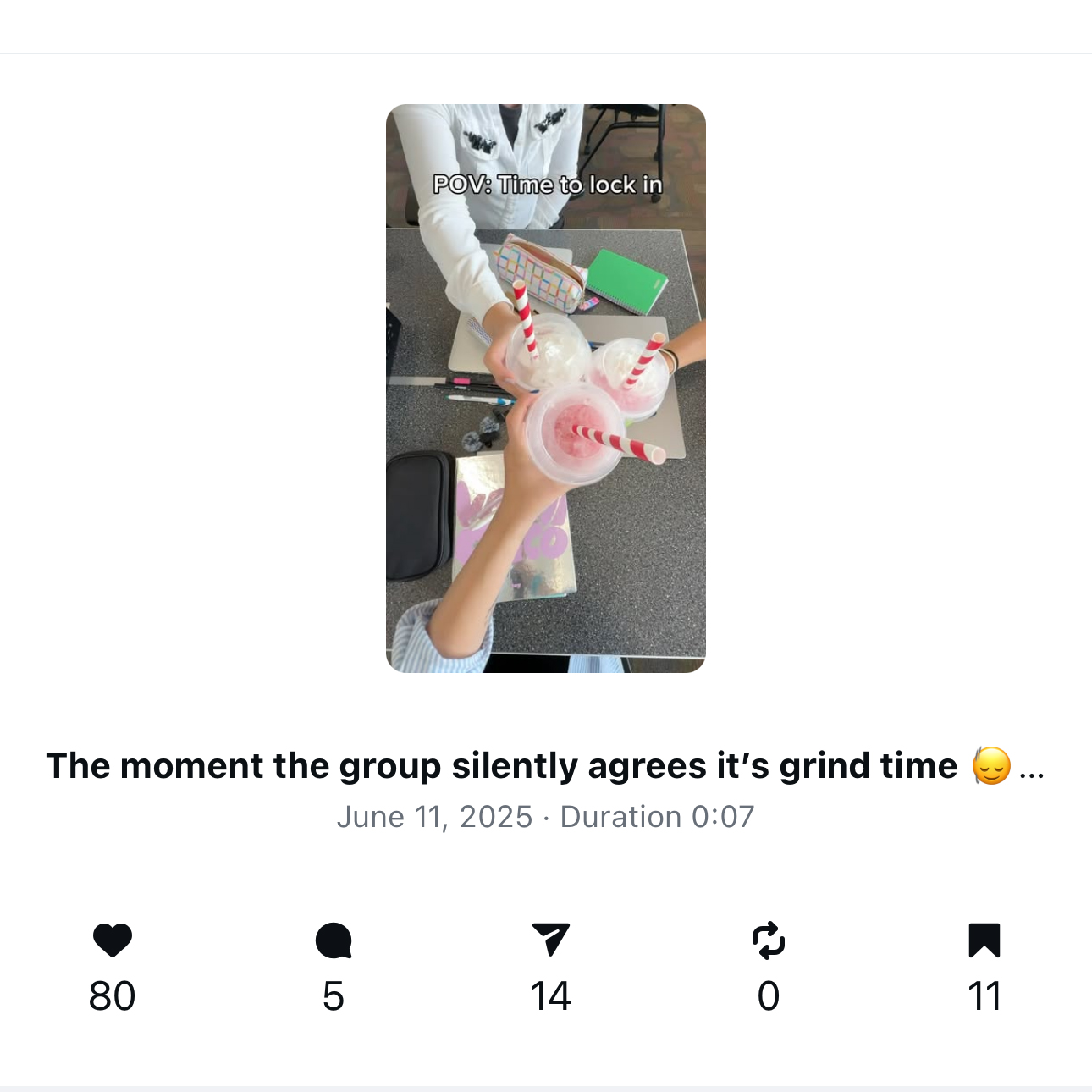 After Instagram reel performance screenshot