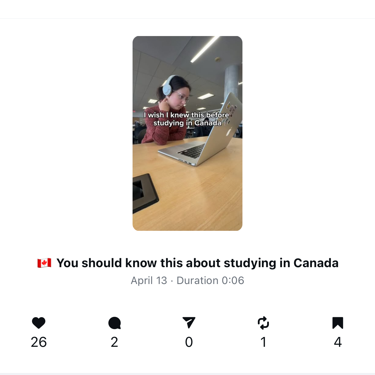 After Instagram reel performance screenshot